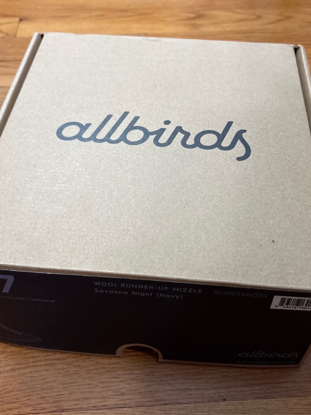 Allbirds Wool Runner-Up Mizzle Shoes Navy Blue size 7 NEW